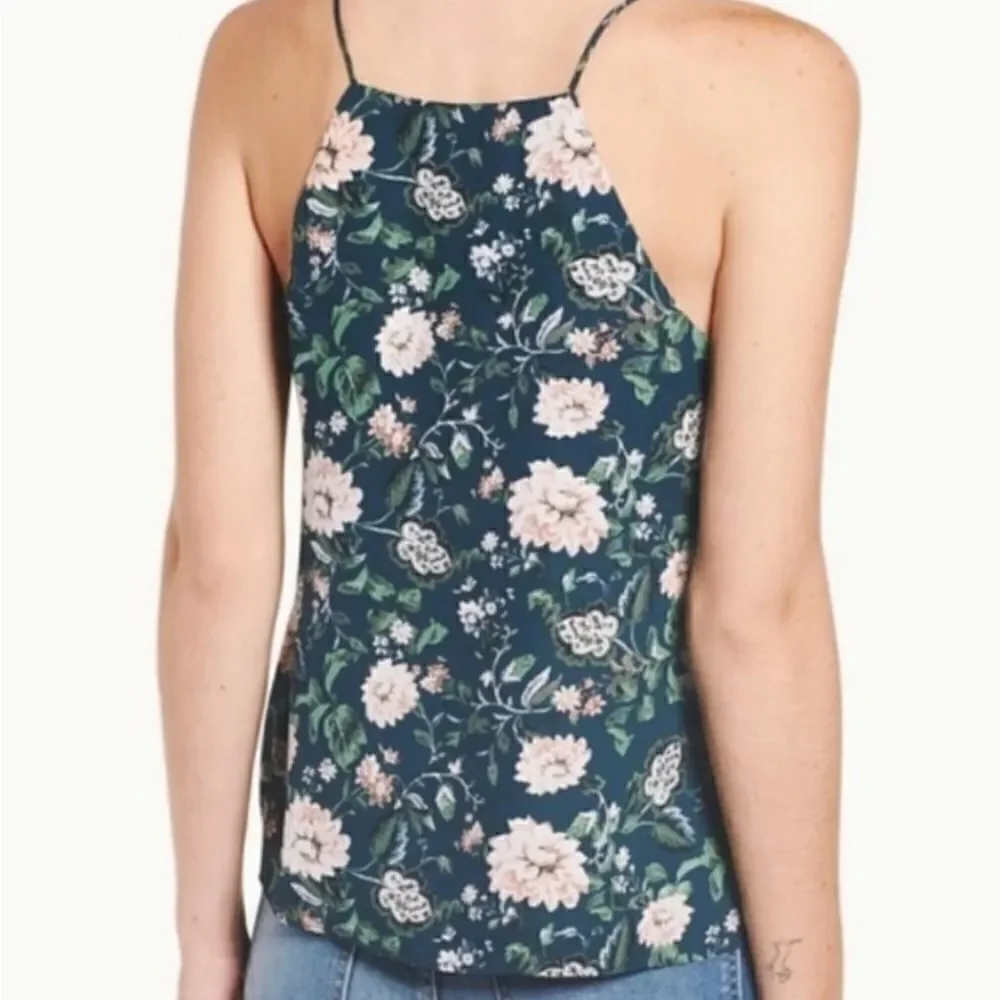 WayF Posie green Floral Print Strappy Camisole Top sz XS